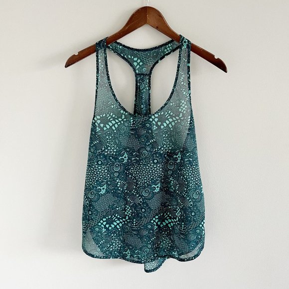 Lululemon 105 Singlet Tank Top in Pretty Lace Bali Breeze Alberta Lake - Picture 1 of 6